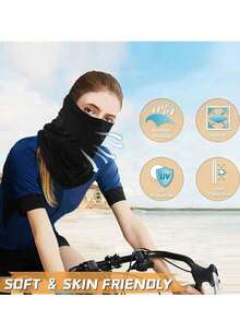 Bộ 1 món gồm ống tay và khẩu trang bằng lụa lạnh màu trơn, dùng cho cả nam và nữ, bảo vệ tay khỏi ánh nắng mặt trời mùa hè, khẩu trang bằng lụa lạnh chống nắng, găng tay dùng cho hoạt động ngoài trời như đạp xe, cắm trại, đa năng, mềm mại, thoáng khí, chống tia UV, thích hợp cho lễ hội. - Bộ - Xem 8