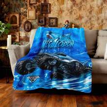 1PC 3D Monster Jam Monster Truck Cartoon Blanket, Edgy Gift For Motorsports Fans, Themed Man Cave Decor, Retro Sci-Fi Party Accent & Race Day Souvenir,Soft Throw Blanket For Home Bedroom Bed Sofa Picnic Travel Office Cover Blanket, Multiple Sizes 50x60 To 60x80 Inches - Multicolour 19 - 查看 3