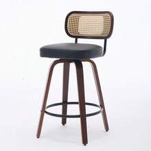 Barstools - Black + PU Leather + Foam - View 11