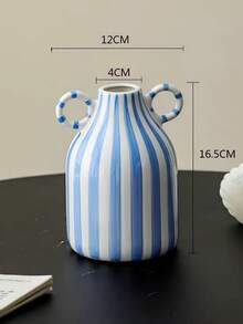 1pc Hand-Painted Double-Eared Vase, Creative, Fun, Cute Decorative Home Ornament, Nordic Style Housewarming Gift - Double-eared Vase - View 6