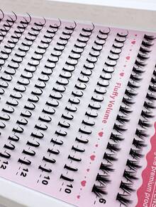 238pcs Anime Style Spiky Bottom Lash Clusters, 6-18mm Length Cluster Individual False Eyelashes, DD/D Curl Fairy Individual Cluster False Lashes Set, Natural Look False Eyelashes - DD - View 6