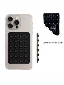 Double-Sided 80-Particle Silicone Suction Cup Phone Holder, Durable Adhesive Silicone Holder, Detachable Car Dashboard Lens, Reusable, Waterproof, Pressure-Reducing, Suitable For Selfies And Videos, Compatible With IPhone And Android. - Multicolor - View 12