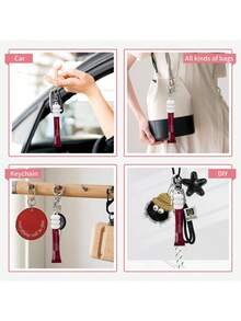 1个唇彩钥匙扣收纳盒 - 润唇膏钥匙扣 - 便携式唇彩盒带钥匙环 - 彩色 - 查看 4