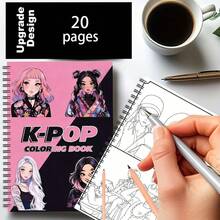 1pc KPOP Style Sketchbook, Ideal For KPOP Fans, Vibrant Cover, High-Quality Paper, Spiral Bound, Durable Construction, Excellent Adult Gift (Pen Not Included) - Single Piece - View 4