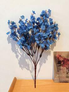 6pcs Artificial Star Shaped Flowers, Mini Fake Flowers, Blue Fake Flowers, Baby's Breath Fake Flowers, Suitable For DIY Wedding Decoration, Party Decoration, Home Decor, Fake Flower Stems, Gift For Women, Mother, Flowers, Pistils, DIY, Room Decor, Bedroom Decor, Plants, Gift For Girlfriend, Flower Box, Crochet Flowers - Multicolor - View 11