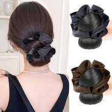 Hairpin Fake Hair Bun Clip-On Messy Bun Scrunchie Fluffy Chignon Natural Looking Hair Piece For Women - Multicolor - View 7