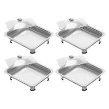 OUKANING 4PCS Buffet Dish Trays, Food Plate Server, Chafing Dish Serving Tray - 1 - 查看 4