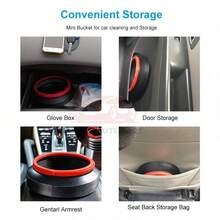 4L Foldable Mini Car Trash Can, Garbage Container, Car Trash Bin - A - View 9