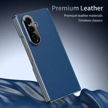 Minimalist Versatile Phone Case For Samsung Galaxy ZFold4/ZFold5/ZFold6/ZFold7, Centered Axis Design, No Front Cover - Blue - View 2