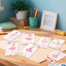 10 piezas de mini cuadernos, mini cuadernos de ballet rosa, adecuados para recuerdos de fiesta, rellenos de bolsas de regalo, cuadernos, mini cuadernos en espiral, adecuados para recompensa de baile o cumpleaños (tema de cumpleaños) útiles escolares - 10 unids/bolsa - Ver 4