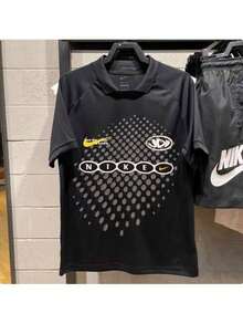 Nike JSY 男士短袖休闲运动透气速干印花 Polo 衫 - 黑色 - 查看 6