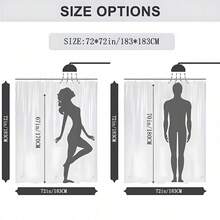 1 chiếc rèm tắm phong cách tối giản & thời trang họa tiết hình học vân đá, kèm 12 móc treo. - S2004 - Xem 3