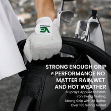 FINGER TEN 1 pieza Guante de golf para mujer diestra, agarre premium para todo clima y tacto suave y cómodo, mejora la confianza en el swing, disponible en S/M/L - Blanco - Ver 7