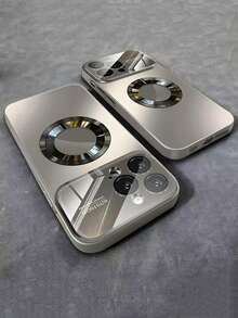 Titanium Luxury Matte Finish Phone Case, Shock-Resistant, Supports Magnetic Wireless Charging, Glass Camera Lens Protection, Compatible With IPhone 17/17Pro/17Pro Max/16/16 Pro/16 Pro Max, 15/15 Pro/15 Pro Max, 14 Pro/14 Pro Max/14/13 Pro Max/13 Pro/13/12 Pro Max/12 Pro/12/11/11 Pro Max - Grey - View 1