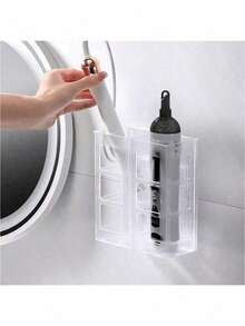2 chiếc giá đỡ máy uốn tóc tối giản, bảng kẹp lược treo tường dùng trong phòng tắm, kèm keo dán. - Nhiều màu - Xem 5