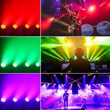 SEBRUANC 105W Moving Head Light, 7LED RGBW 4-In-1 Strobe Effect Light,Sound Activated Auto Play Remote & DMX Control Stage Light For Church Wedding Party Bar Club Live Show Entertainment Stage Lighting - UK Plug(220-240V) - View 7