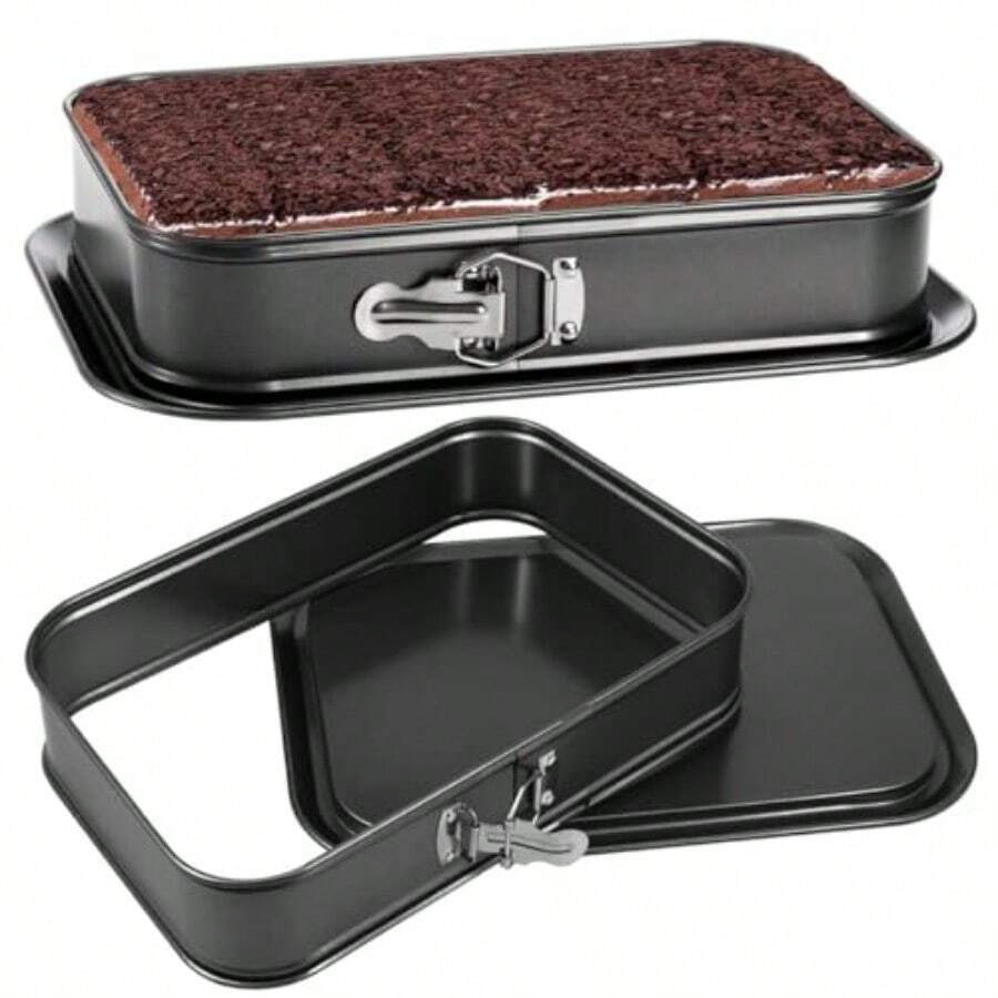 Cake Tin 35x24cm Spring Form Pan Rectangular Cake Baking Trays Cheesecake Tin For Baking With Removable Bottom Baking Pan Cake Molds Large-35x24cmdjj - Large35x24cm - View 1