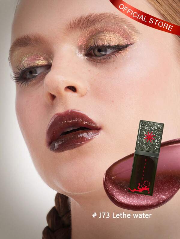 GIRLCULT Brillo labial líquido camaleónico de alto brillo irreal, brillo labial metálico con brillo de rhinestone, efecto de maquillaje de perla falsa intensa, color de larga duración, sin talco holográfico, 3.5ml/0.12fl. Oz, set de regalo