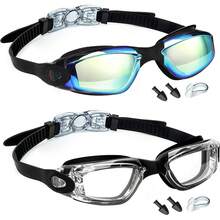 Adult Fitness Swim Goggles Comfortable Fit & View - Aqua & Clear - View 12