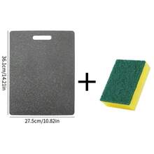 1/3pcs Marble Cutting Board Set, Household Fruit Chopping Board, Children's Food Board, Separate Raw & Cooked Ingredients Board, Kitchen Food Prep Board - Black - View 10