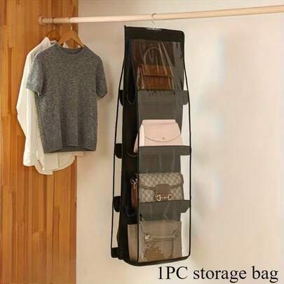 1PC Backpack Storage Hanging Bag For Wardrobe - Non-Woven Fabric Dust-Proof Storage Bag For Household Multi-Layer Bag Storage