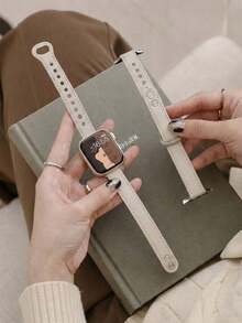 1条女士时尚真皮表带,兼容 38mm 40mm 41mm 42mm 44mm 45mm 46mm 49mm,星光色、黑色、白色、黑棕色、深棕色、浅棕色可选,兼容 Series Ultra 3/2/1 11 10 9 8 7 SE3 6 5 4 3 2 1,时尚智能表带,兼容表带 - 44/45/46/49/S3-42mm - 查看 15