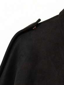 Chaqueta bomber versátil y casual de estilo gamuza para mujer, nueva para primavera/otoño de DEEKA - Negro 1 - Ver 4