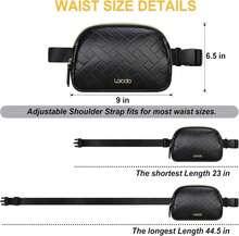 Lacdo Rioneras para mujeres Rionera para mujeres Bolsa cruzada con correa ajustable Rioneras de moda Bolsa para entrenamiento de viaje, Negro - ColorA - Ver 6