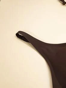 1 pieza Sujetador ligero y suave sin costuras para mujer, con soporte de gel que reduce el pecho lateral, cómodo y anti-caída, sujetador casual de uso diario, sujetador de gel y sujetador sin aros - Café integral - Ver 3
