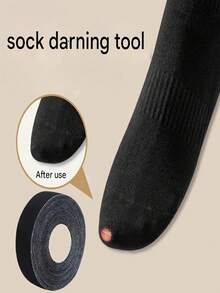 2rolls Sock Darning Patch | Repair Patches For Socks, Coats, Umbrellas, Washable, Viscose Fiber, Available In And - Multiple Styles - View 1