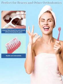 12/4pcs Disposable Personal Pre-Coated Toothbrush Set, Mini Travel Toothbrush, 5-In-1 Pre-Packaged Mini Toothbrush, Dental Floss, Toothpick, Tongue Cleaner - Multicolor - View 1