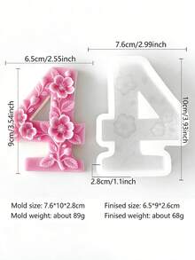 1pc Numeric Candle Mold, Easy Release, Fragrant Candle Gypsum Candle DIY Handmade Gift For Women, Silicone Mold, Anniversary, Wedding, Mother's Day, Birthday Party - A - View 15