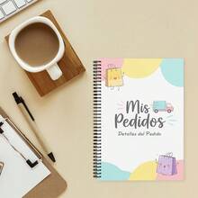 Sổ theo dõi đơn hàng và sổ tay bìa mềm ghi chép chi tiết đơn hàng ("Mis Pedidos"), 103 trang giấy màu sắc bắt mắt, đồ dùng văn phòng tuyệt vời cho chủ doanh nghiệp nhỏ và người bán hàng thương mại điện tử. - Hình chữ nhật - Xem 7