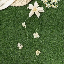 1个百合花夏威夷风情发夹，女士流苏花朵鳄鱼夹，热带花朵发饰，适合夏季海滩度假，发爪，发夹，发卡 - 彩色 - 查看 7