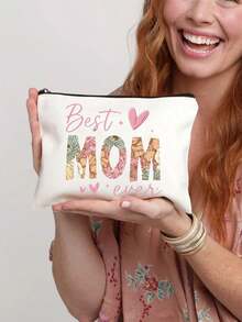 Personalized Canvas Cosmetic Bag, Mother's Day Gift, Suitable For Wedding Season And Other Holidays, Beauty And Health, Perfect Wedding Gift - Multicolor - View 12