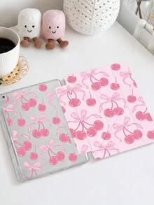 1pc Vintage Cherry Blossom Illustration Design, New Y-Fold Style, Multi-Angle Support Tablet Protective Case, Compatible With 10.2 Inch 2021/2020 10th/9th/8th Gen, (A16) 11 Inch 11th Generation 2025, Compatible With Samsung Galaxy Tab A8 10.5 Inch 2022, Tablet Protective Cover With Pencil Slot, Supports Auto Sleep/Wake - Multicolor - View 1