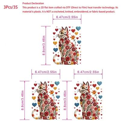 1pc/2pcs/3pcs Of Flat 2D Faux Yarn Crochet Spring Flowers In Vibrant Colors, Designed To Protect Nature. Ideal For Clothing Patches, DTF Transfer Films That Are Washable And Suitable For Heat Transfer Printing On Apparel For Both Women And Men