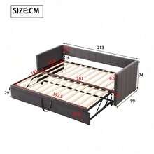 Futons - Gray + Upholstered + 90cm*200cm-3 - View 5