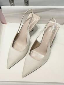 VIP.MRS.KING Women's Fashion High Heel Closed Toe Sandals - Apricot - View 2