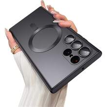 1PC Black Luxury Magnetic Phone Case Compatible With Samsung Galaxy S26Ultra/S26Plus/S26/S26Edge/S26Pro/S25Ultra/S25Plus/S25Edge/S25FE/ S24 S25 S22 S23 Ultra Plus S20 S21 FE Note 20/A57/A37A17/A07/A56/A36/A26/A55/A35/A25/A15/A24/A34/A14/A16/A06/A05S, Soft TPU Material, Christmas Giftl,Bumper Shockproof Metallic Luster Phone Case - Black - View 2