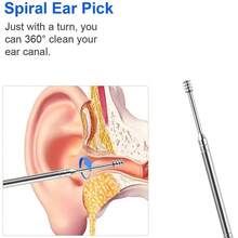 6-Piece Stainless Steel Ear Cleaner Kit – Portable And Reusable Earwax Remover - Blue - View 2