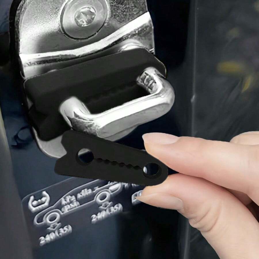 4 piezas Almohadillas de silicona amortiguadoras para puertas de coche, Alfombrillas protectoras universales anti-viento y lluvia, Adecuadas para sedanes, SUV, camiones, Cierre silencioso sin dañar el vehículo