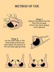 2Pairs Sticky Bra Inserts,Snowy Sticky Bra Inserts,Sticky Bra Push Up, Self Adhesive Pads Ultra Instant Lift Bra, Push Up Bikini Pads For Sports Bra Swimsuit. - 彩色 - 查看 10