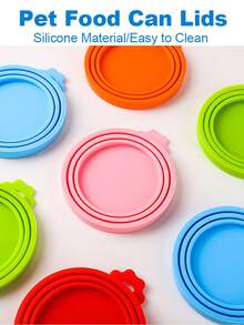 5 tapas para latas de comida para mascotas, aptas para alimentos y lavavajillas, cubren la mayoría de las latas de perros y gatos de tamaño estándar - Multicolor - Ver 3