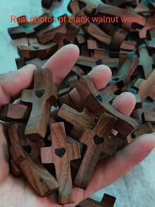 5 Stück Holz Kreuz Daumenringe, andächtige Accessoires für den täglichen Gebrauch, Geschenke, Bestseller, beliebter Artikel - Einheitsgröße - Übersicht 3