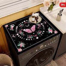 1 tấm lót mặt bàn bếp, thảm thoát nước, tấm bảo vệ mặt máy giặt và máy sấy, họa tiết bướm hồng và hoa, tấm phủ bụi máy giặt, phụ kiện nhà bếp, chống trượt, thích hợp cho phòng giặt, phòng tắm, trang trí nhà cửa và phòng ngủ. - Nhiều màu - Xem 5