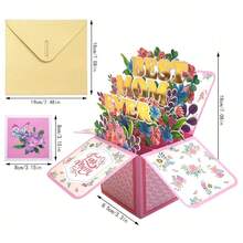 1Set Mother's Day Money Pull-Out Gift Box Best Mom Ever Pop Up Greeting Card Mother's Day Gift Box For Cash With Pull Out Card DIY Set 3D Mother's Day Gift Card World's Best MOM Paper Card With Envelope For Mom Woman Mother Gifts - Gift Box - View 2