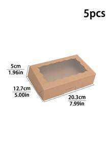 5pcs/10pcs/15pcs Wavy Window Cake Boxes, Donut Boxes, Large Cookie Boxes, Pastry Candy Boxes For Cakes, Pastries, Chocolates, Cookies, Party, Birthday, Easter, Holiday Gifts, Tart Packaging - View 17