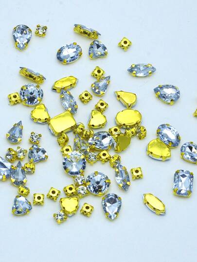 White Claw Back Crystal Rhinestones, Flat Back Sewn-On Crystals, Suitable For Handmade Crafts, DIY Clothing, Accessories, Shoes, Hats, Gifts