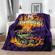 1 PIEZA Manta de camión monstruo de Monster Jam en 3D, regalo original para aficionados a los deportes de motor, decoración temática para cueva de hombre, acento para fiesta retro de ciencia ficción y recuerdo del día de carrera, manta suave para el hogar, dormitorio, cama, sofá, picnic, viaje y oficina, en múltiples tamaños de 50x60 a 60x80 pulgadas - Multicolor 4 - Ver 3